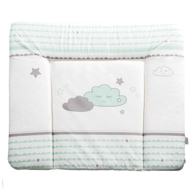 Roba Beddengoed 4-delig Happy Cloud 85 x 75 cm - Wit wit, grijs, groen