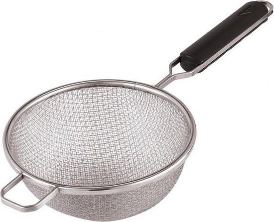 Merkloos Bolzeef met dubbel net, ø23xl27,5 cm, RVS