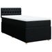 vidaXL Boxspringbed met matras, stof, zwart, 140x190 cm