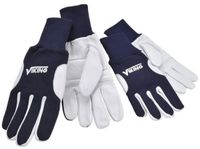 Viking Handschoen Blauw Effen Imitatieleer/Leer/Polyester Unisex Volwassenen Schaatsen Maat XS