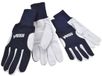 Viking Handschoen Blauw Effen Imitatieleer/Leer/Polyester Unisex Volwassenen Schaatsen Maat XS