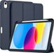 Techsuit Flex Trifold Housse de tablettes avec porte-stylo pour Apple iPad 10 10.9 (2022) - Bleu foncé