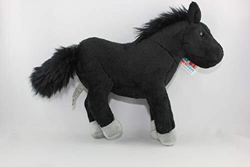 Unbekannt Cornelkussen - 1017210 - paard, zwart, pluche, knuffeldier, 19 cm, wasbaar tot 30 graden