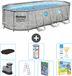 Bestway Ovaal Power Steel Swim Vista Zwembad - Steenprint - 549 x 274 x 122
