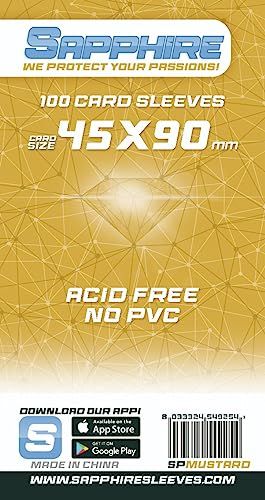 Red Glove - 100 Sapphire Sleeves - Mostard 45 x 90