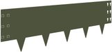 vidaXL Gazonrand 10 st 100 x 30 cm Staal Olijfgroen