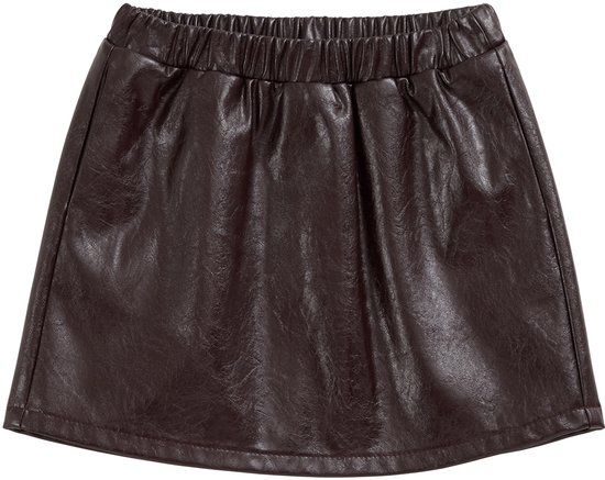 WE Fashion Meisjes rok van imitatieleer Vintage red