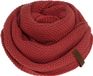 Knit Factory Coco Gebreide Colsjaal - Ronde Sjaal - Nekwarmer - Wollen Sjaal - Rode Colsjaal - Dames sjaal - Heren sjaal - Unisex - Baked Apple - One Size
