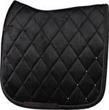 Pagony Velours Zadeldek - Maat: Cob - Zwart - Polyester
