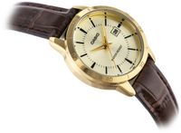 Casio LTP-V004GL-9A Montre femme cadran doré bracelet en cuir