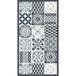 Venilia Antislip tapijt, tegellook, grijs, 65 x 120 cm