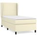 vidaXL Boxspringbed met matras, crème kleur, 200x200 cm, kunstleer