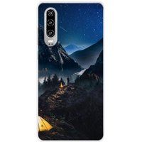 Huawei P30 Seul en montagne bedrukt siliconen hoesje
