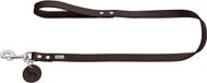 Hunter Looplijn Leder Donkerbruin - Hondenriem - 100x2 cm