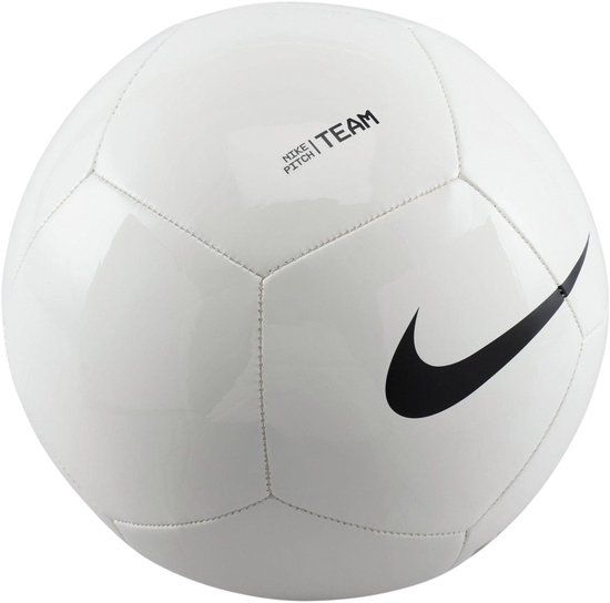 Nike Pitch Team Voetbal - Wit/Zwart - Maat 5