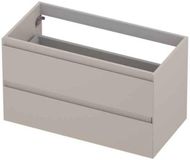 INK - Onderkast 2 Laden Greeploos Gelakt 45gr - 900x450x520 Mm - Mat Kasjmier Grijs