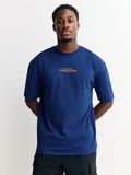 Next Heren T-shirt met opdruk van zware stof - Wit
