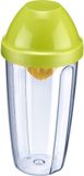 Westmark Mixbeker/shaker met citruspers en verwijderbare mengschijf, inhoud: 0,5 l, hoogte: 18,7 cm, kunststof, BPA-vrij, Press + Shake, kleur: doorzichtig/groen/geel, 30792270