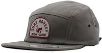 Surf Monkey 5-panel pet - platte klep - Jockey / Volwassenen / One size (grijs)