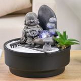 Binnenfontein Kamerfontein Zen Sikhi (21cm) | Binnenfontein | Polyresin | Zwart | Incl. LED Verlichting