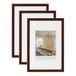walther design Peppers BP430N3 Fotolijsten, walnoot, 24 x 30 cm, houten frame, verpakking van 3