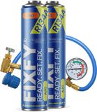 FIXFY 3in1 500ml airconditioning navulset - 2x GROTE BUS + R134a slang