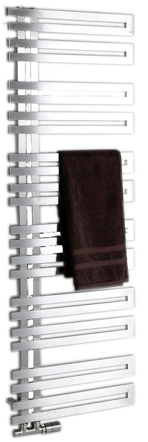Sapho VOLGA Handdoekradiator badkamer 500x1500mm, 465W, geborsteld RVS