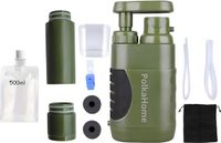PolkaHome Waterfilter Survival - Filtert 10000L Waterfilter Outdoor - Waterzuiveringsapparaat - Waterzuivering Outdoor - Survival Kit, water filter, Waterfilterkannen, Waterfilters ,waterfilter noodpakket ( INCLUSIEF RESERVE VERVANGINGSFILTER)
