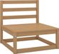 Banc de jardin central en pin massif couleur miel