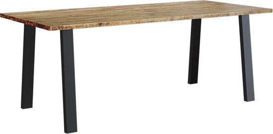 vidaXL Eettafel 200x90x75 cm massief acaciahout