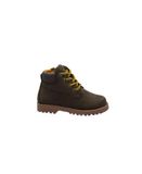 GRÜNLAND POUF PP0473 braambes kop, bruine babyschoenen, veters + ritssluiting, nubuckleer