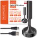 Zenwire HDAT20 Antenne TV d'intérieur - DVB-T2 HEVC H.265 - Antenne d'intérieur pour TV numérique - Full HD & 4K - Réception de signal puissante - Avec câble de 5 mètres - Noir