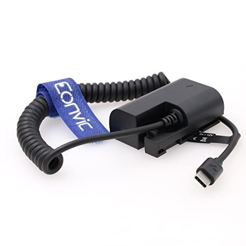 EONVIC LP-E6 Dummy Batterij naar USB Type-C PD Voedingskabel