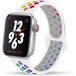ShieldCase Apple Watch silicone sport+ band (wit kleurrijk)