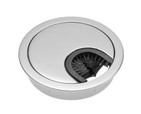 Kabeldoorvoer voor woonkamermeubels, bureau, aluminium, 60 mm
