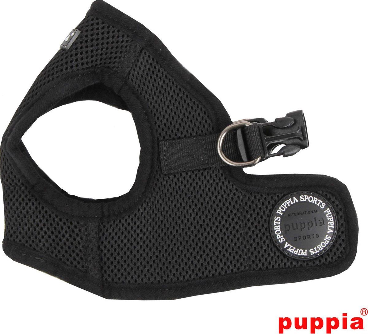 Puppia Soft vest hondenharnas - M - Zwart - Polyester