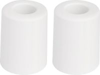 Deltafix Deurbuffer - 2x - deurstopper - wit - rubber - 50 x 35 mm - schroefbevestiging