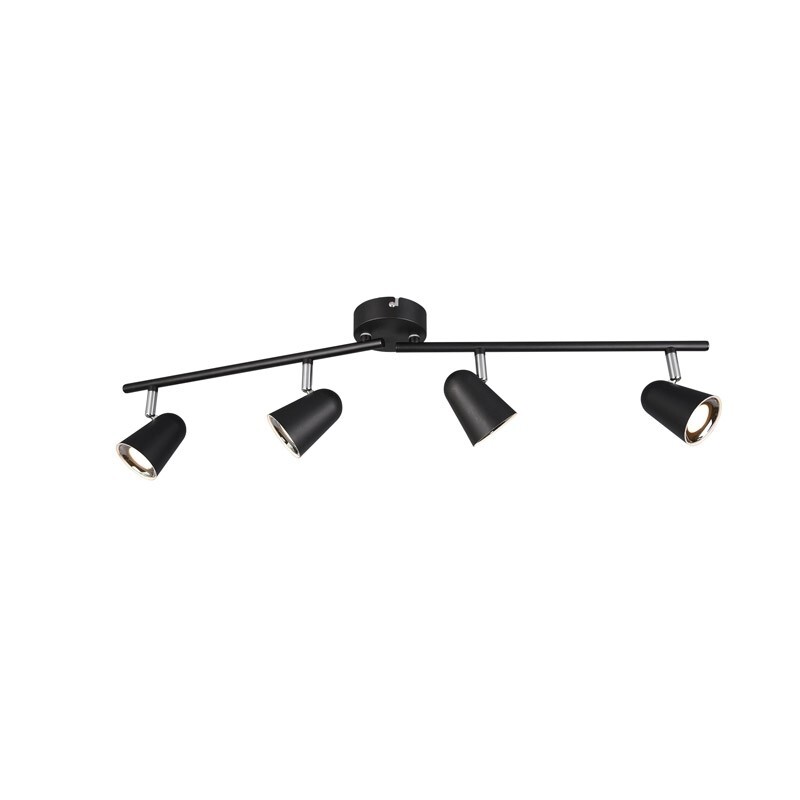 Trio Spotlamp Reality Toulouse LED 4-lichts Zwart R82124132