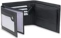 Fomax Portefeuille homme en cuir véritable avec protection RFID, portefeuille format portefeuille, noir