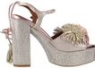 KURT GEIGER LONDON Pom Pom Tie Platform Roze Sandalen met hak Vrouwen 37 EU