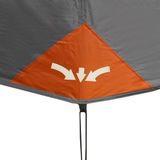 vidaXL Tent - 6-persoons - waterdicht - grijs en oranje