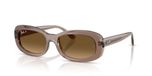 Ray-Ban RB2221 6827M2 Transparant Beige Gepolariseerd Bruin Dames Zonnebril