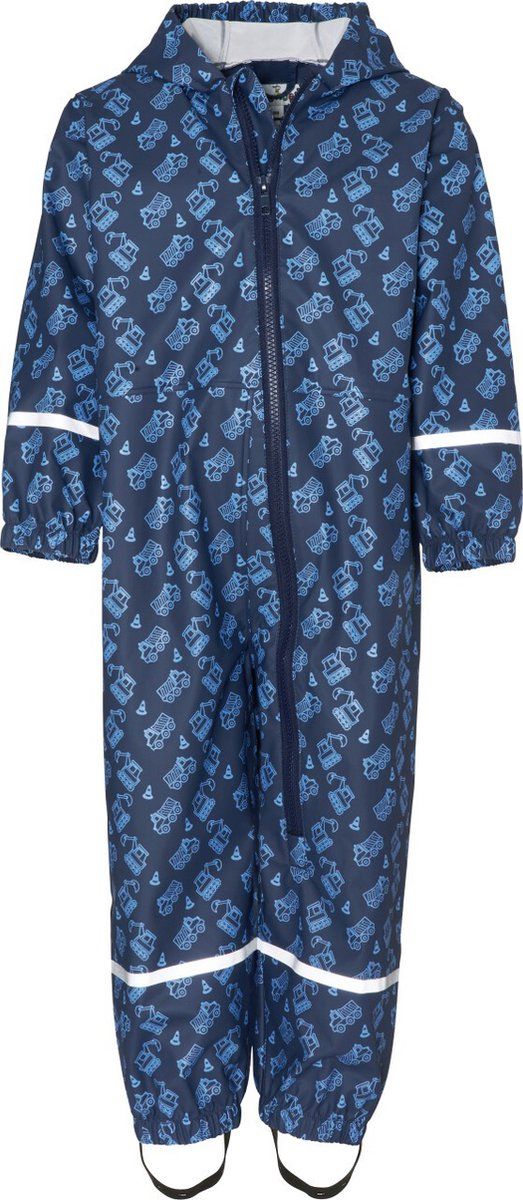 Playshoes - Regenoverall - Bouwwerkplaats - Marineblauw - Maat 92cm