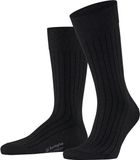 Burlington Duke Street geribd casual katoen Sokken heren zwart - maat 40-46