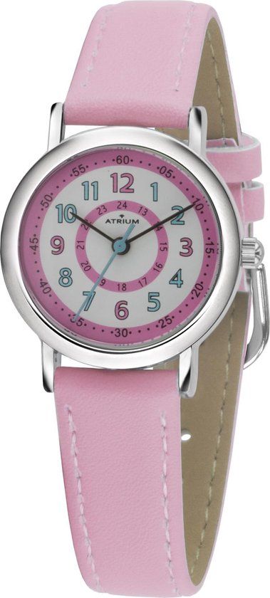 ATRIUM Kinderhorloge A31-104 - Meisjes - Licht Roze - Quartz - 5 ATM - Kunstleer