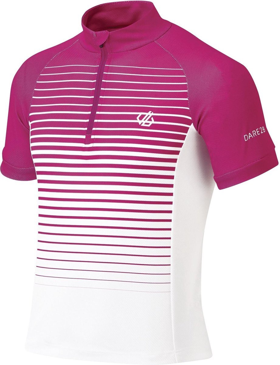 Regatta Fietsshirt Go Faster Meisjes Polyester Roze/wit Mt 15-16 Jaar