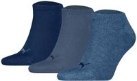 Puma - Unisex Sneakersokken - 3 Pack - Maat 39-42 - Denim Blauw