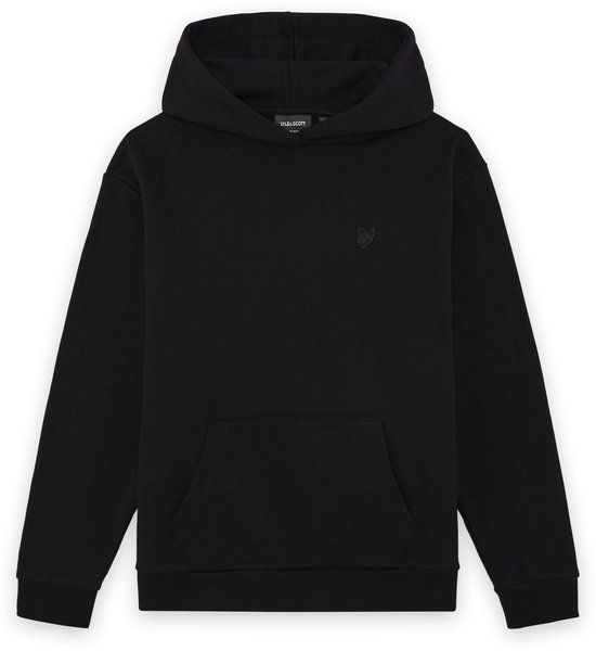 Lyle &amp; Scott Lyle & Scott Heavy Weight Drop Shoulder Hoodie Truien & Vesten Jongens - Sweater - Hoodie - Vest - Zwart - Maat 134/140