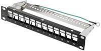 Renkforce RF-4996626 12 poorten Patchpaneel 254 mm (10) Zwart