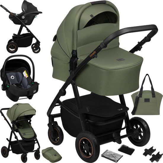 Lionelo Amber Plus 3-in-1 Kinderwagen - Groen